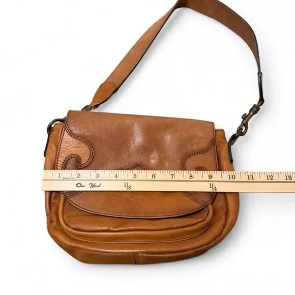 Pikolinos Women's Western Style Brown Genuine Leather Crossbody Bag Cowgirl Boho - Picture 6 of 7